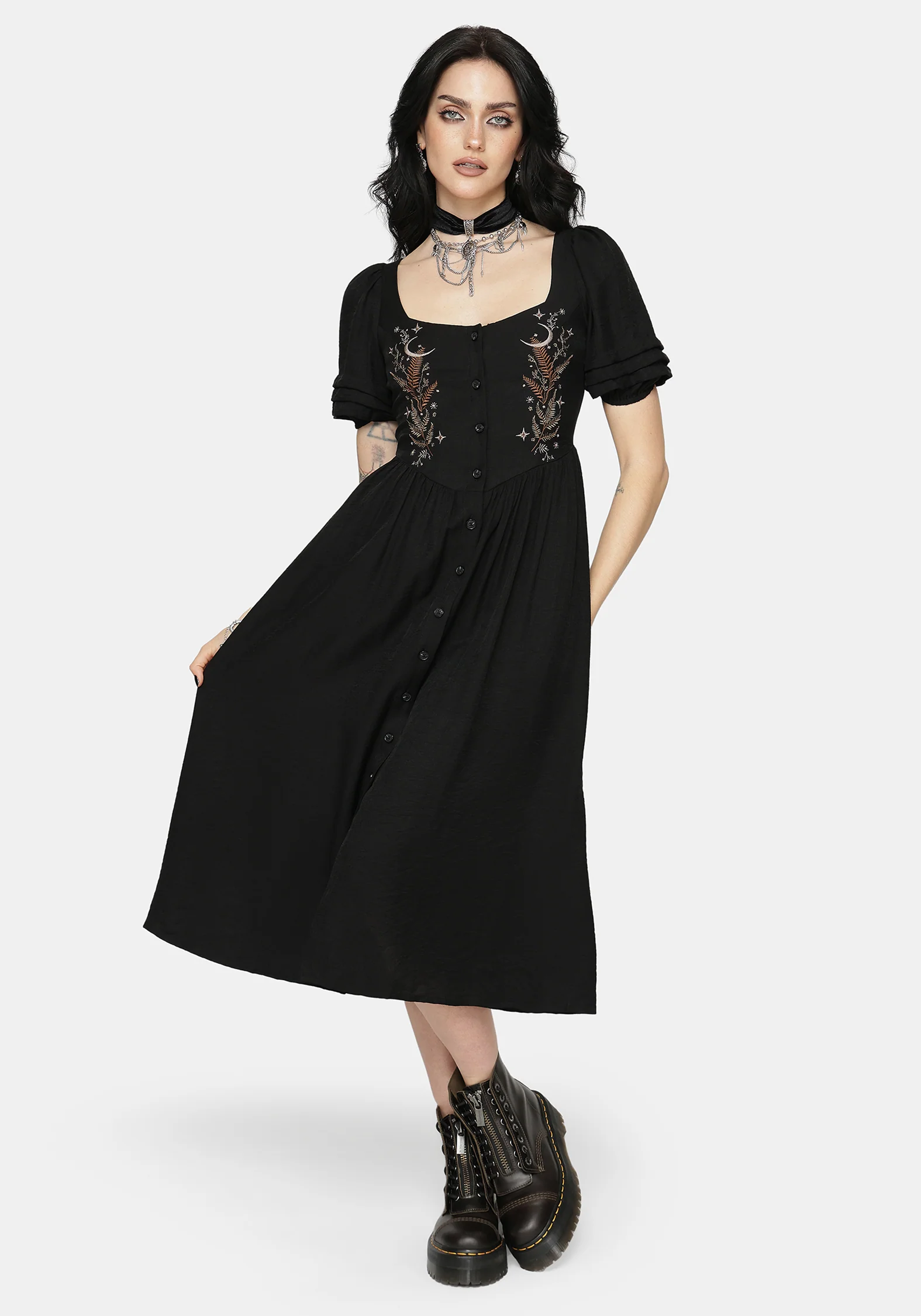 Abellona Embroidered Midi Dress - Image 4