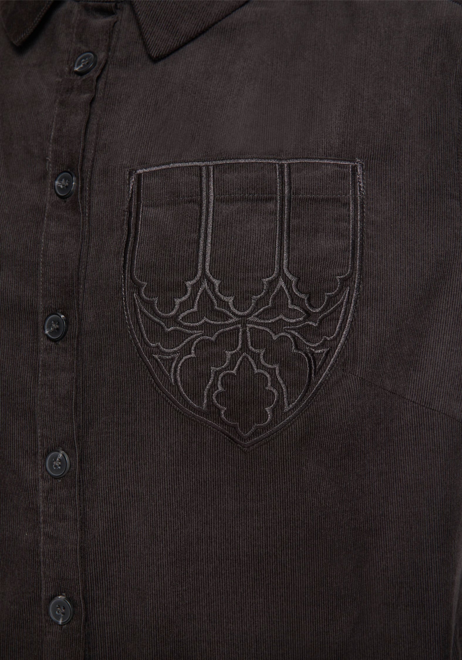Axis Cotton Pocket Embroidered Mini Shirt Dress - Image 3