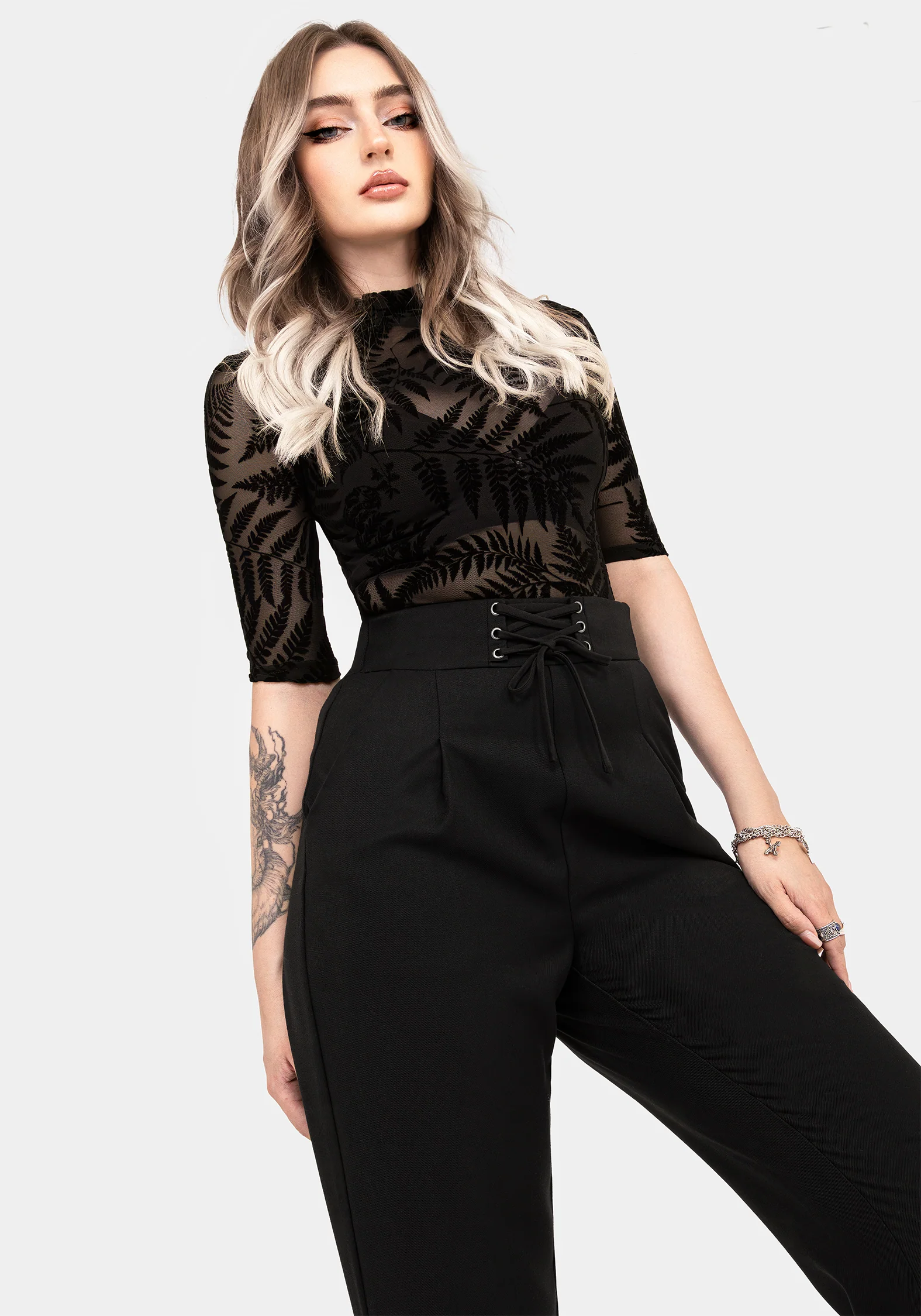 Cassandra Lace-Up Waist Tailored Trouser - Image 6