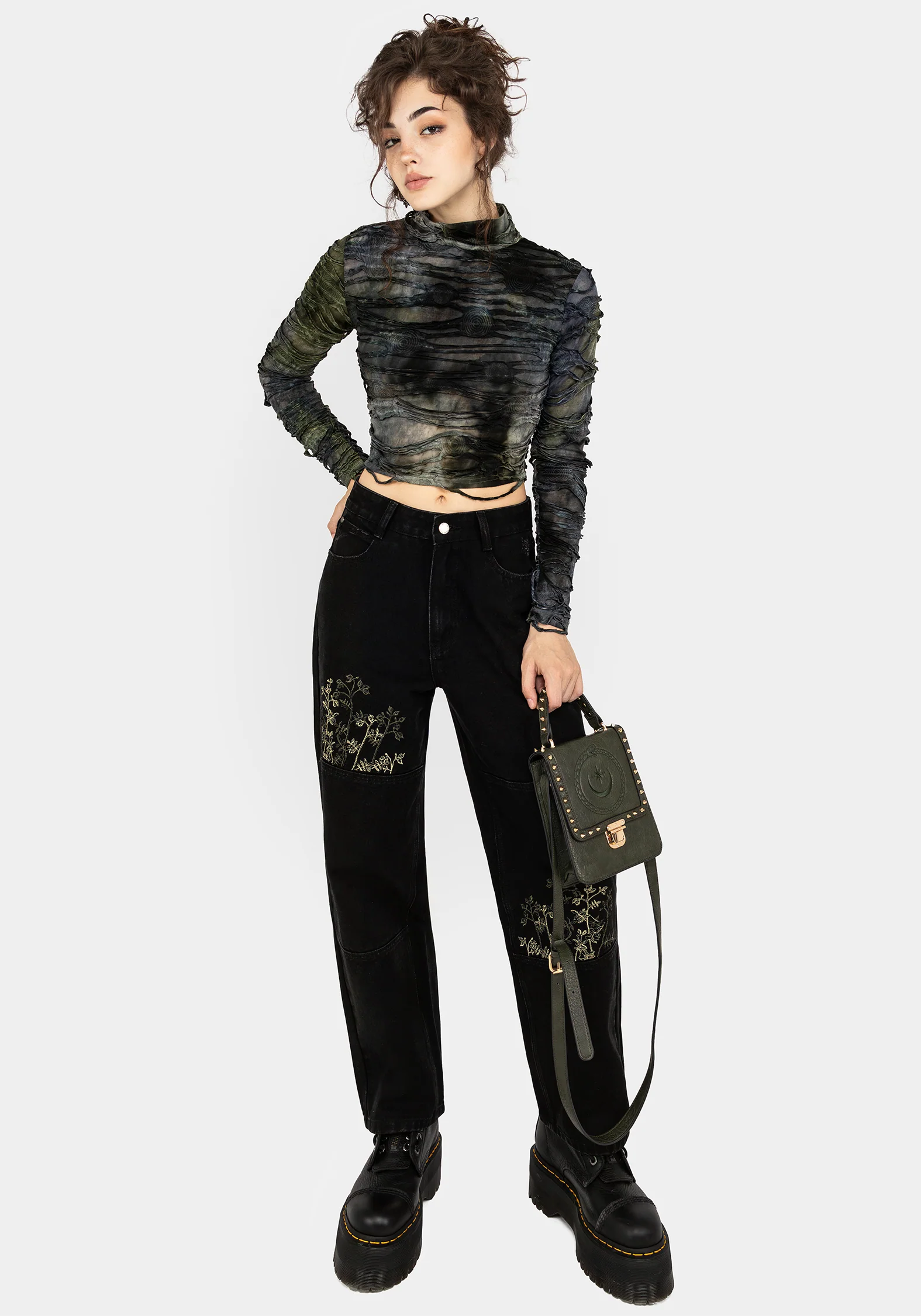 Chlorella Distressed Long Sleeve Top - Image 4