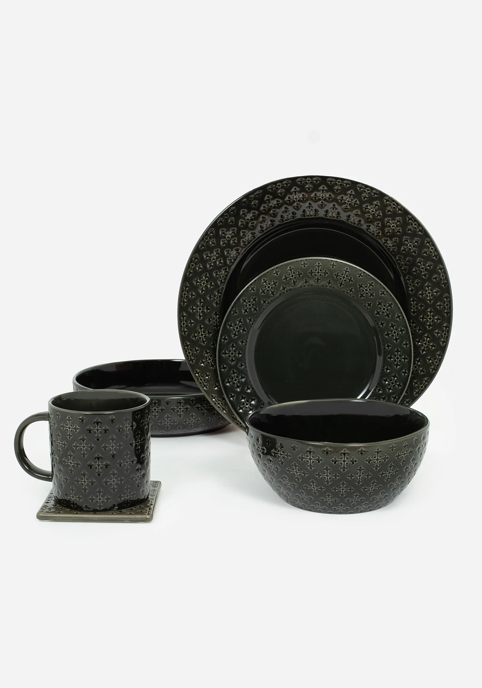 Crux Debossed Ombre Bowl  (4 Piece Set) - Image 6