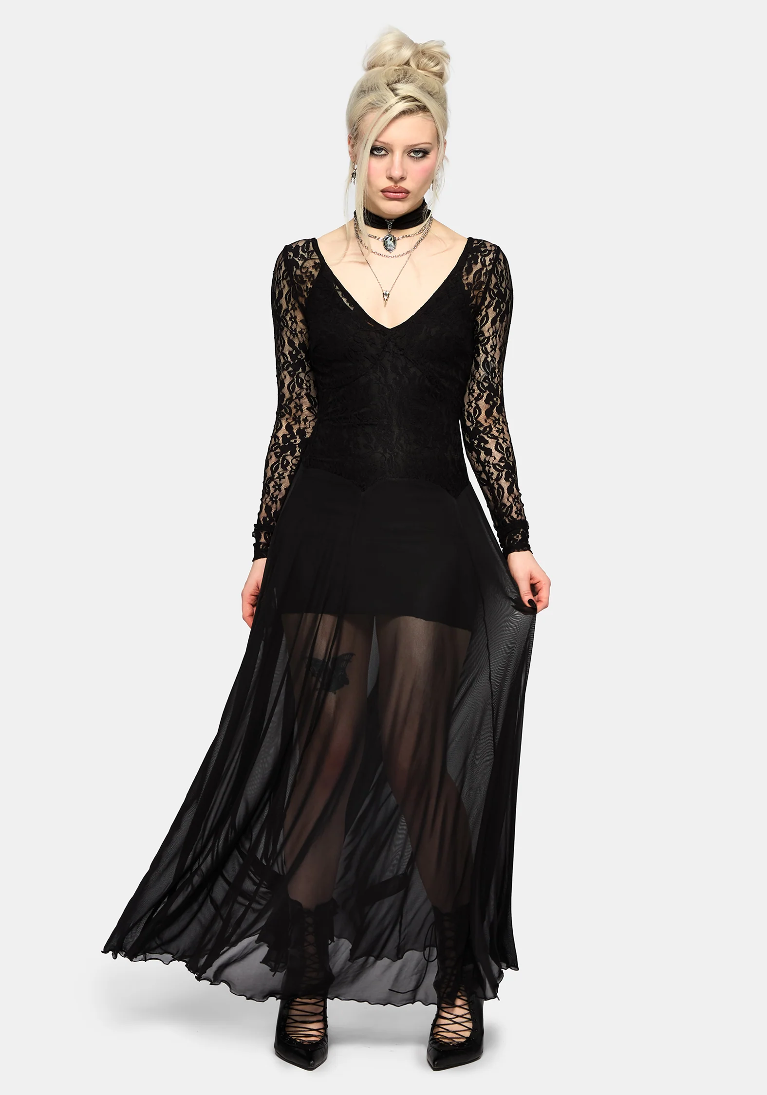 Eltharia Lace Bodice Maxi Dress - Image 3
