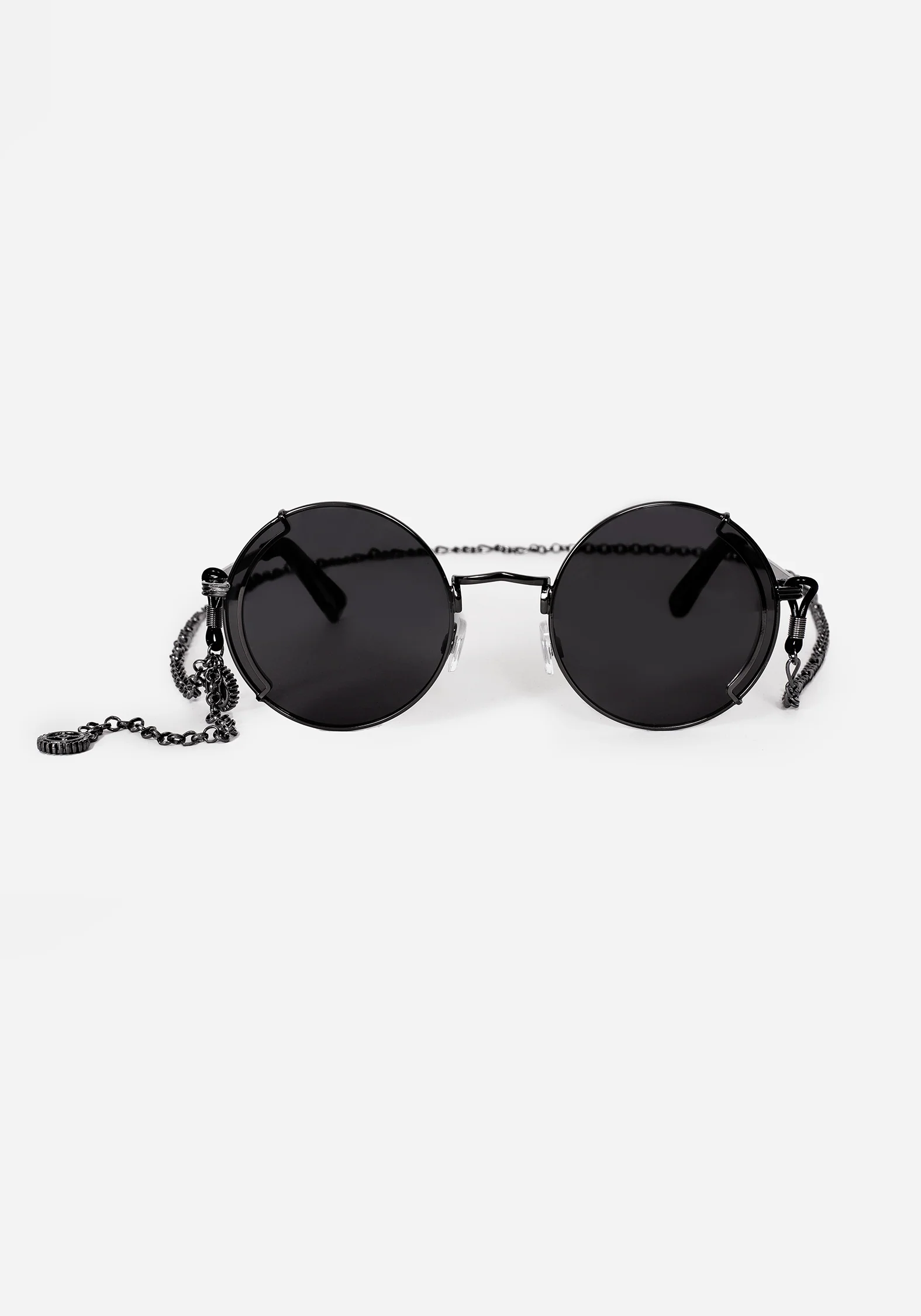 Emilie Round Sunglasses with Chain - Image 6