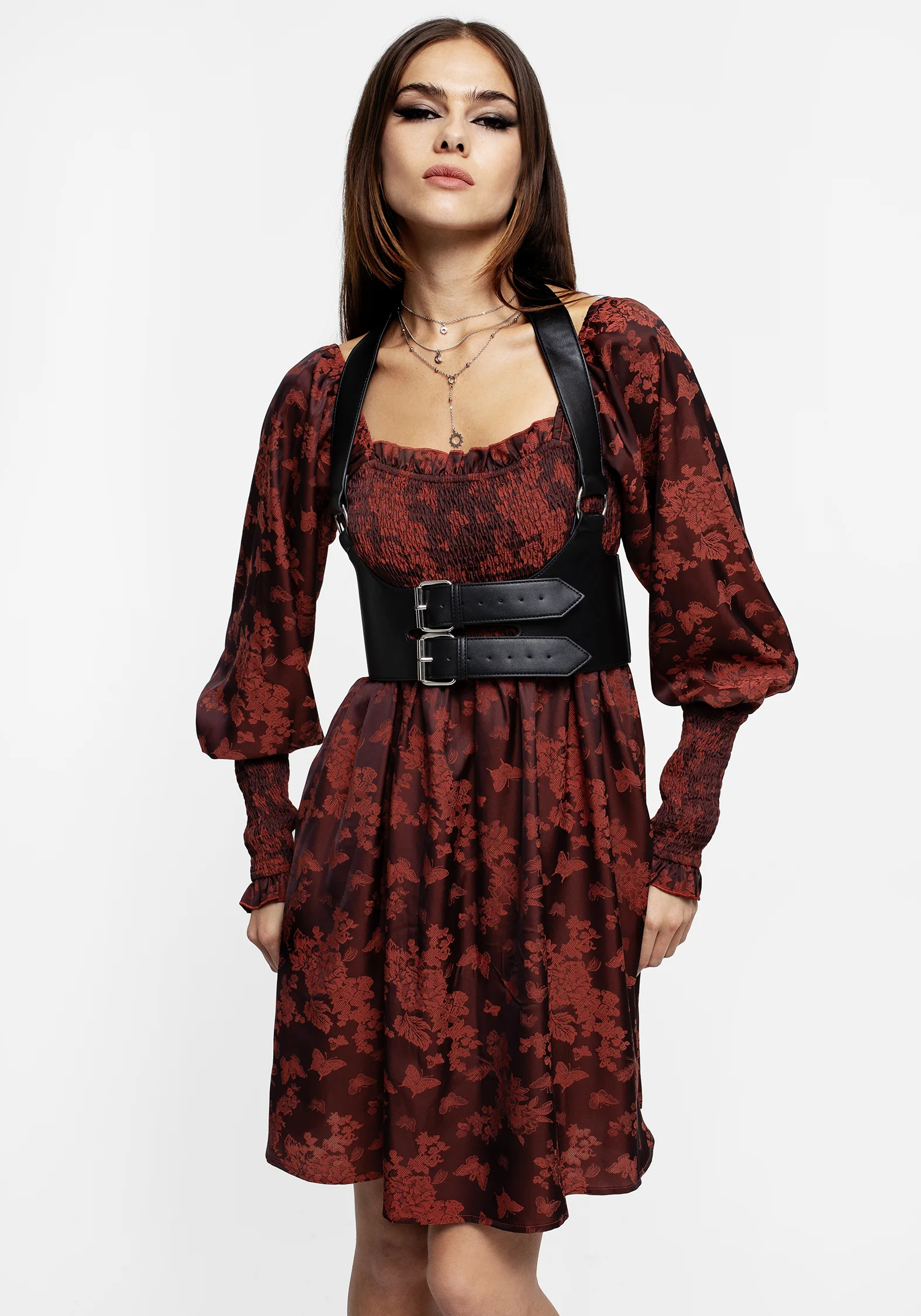 Euthalia Butterfly Jacquard Mini Dress - Image 6