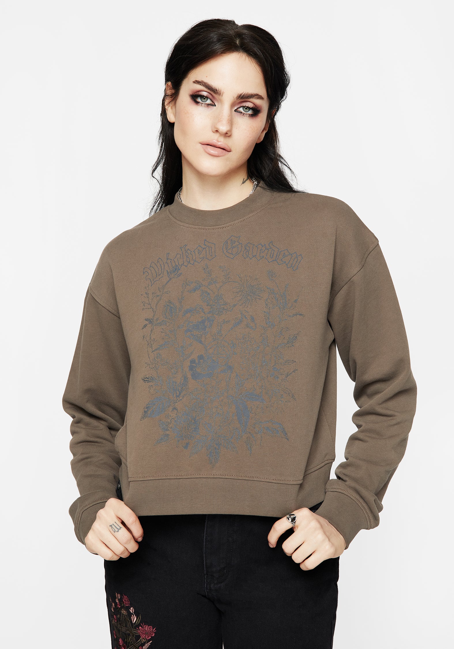 Galerina Graphic Print Cotton Sweatshirt - Image 5