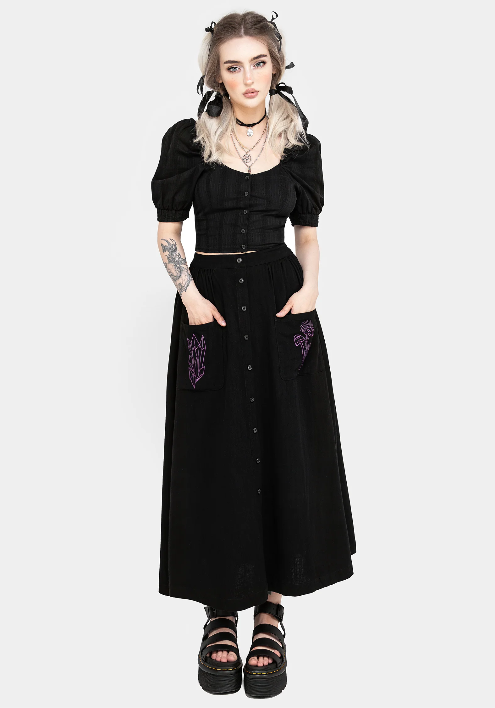 Gorse Cotton Puff Sleeve Blouse Top - Image 7