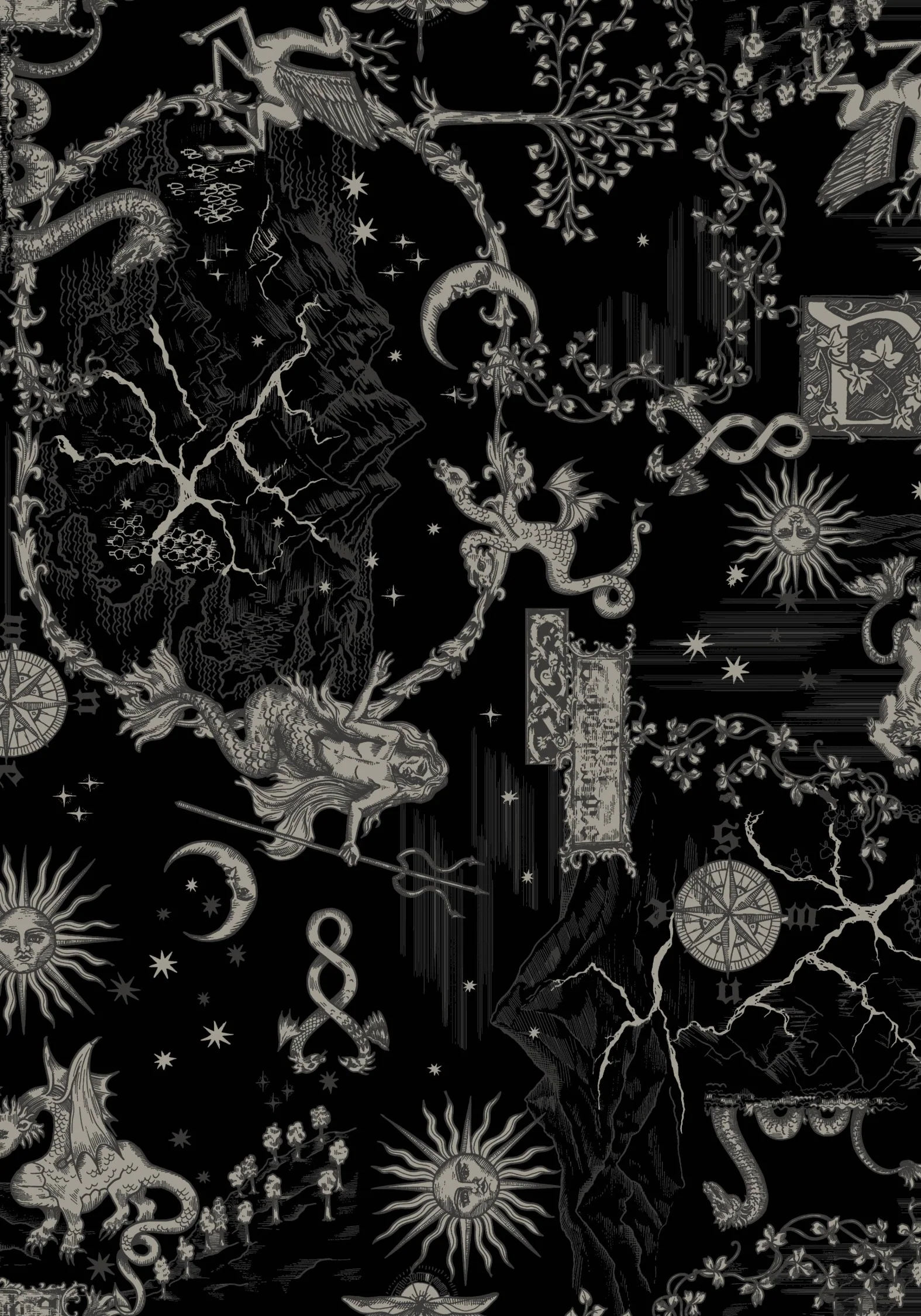 Isolde Medieval Map Mesh Midaxi Dress - Image 7
