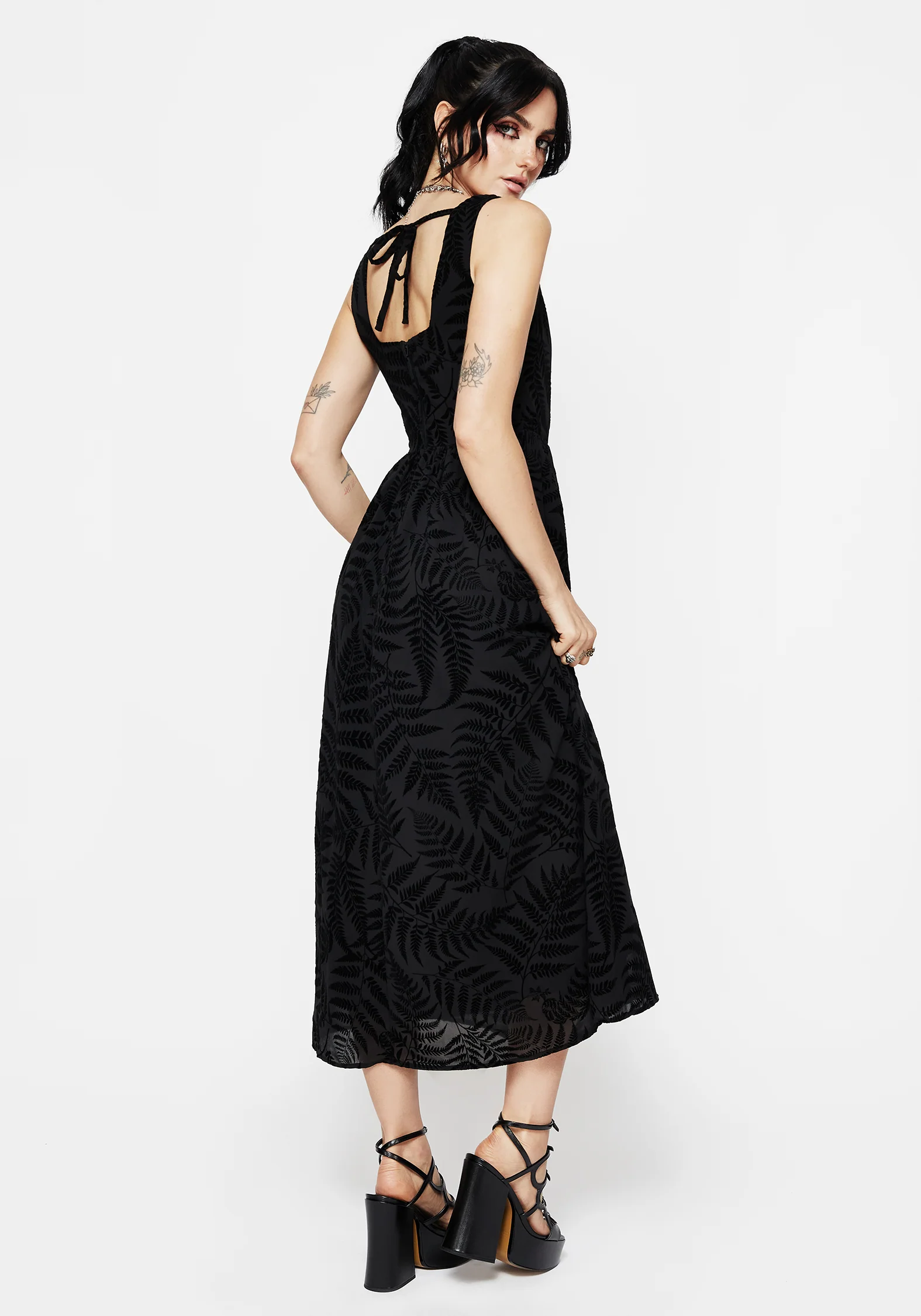 Lunafern Cami Fern Printed Midaxi Dress - Image 3