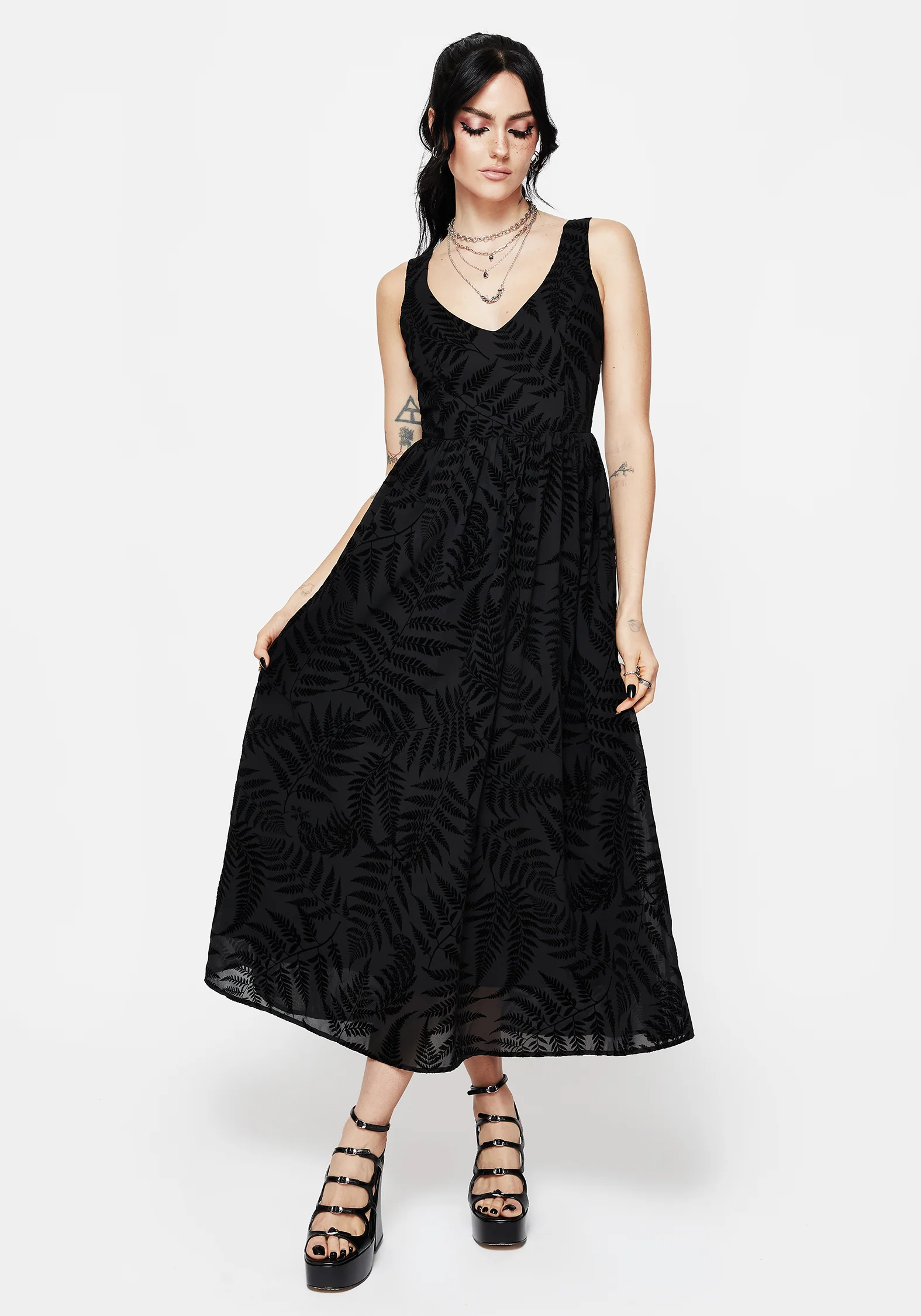 Lunafern Cami Fern Printed Midaxi Dress - Image 4