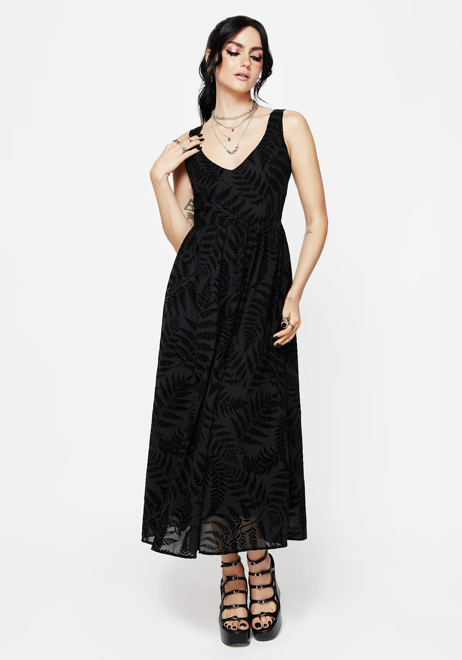 Lunafern Cami Fern Printed Midaxi Dress - Image 6