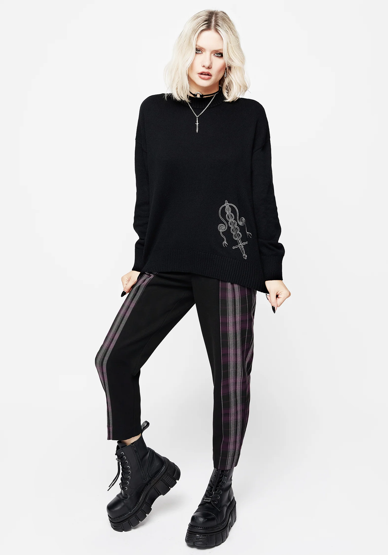 Misericorde Embroidered Knit Sweater - Image 8