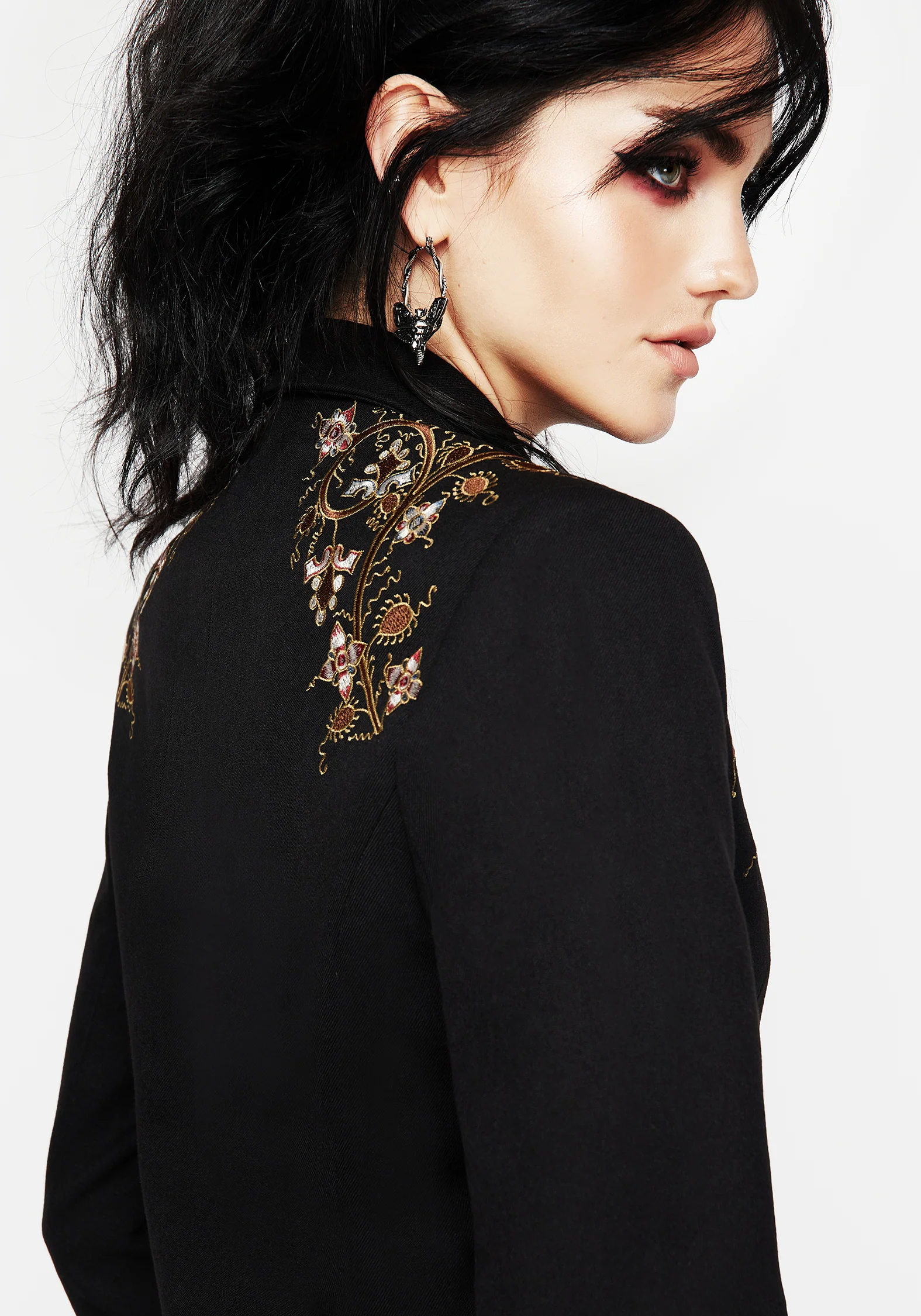 Nasturtium Floral Embroidered Relaxed Blazer - Image 6