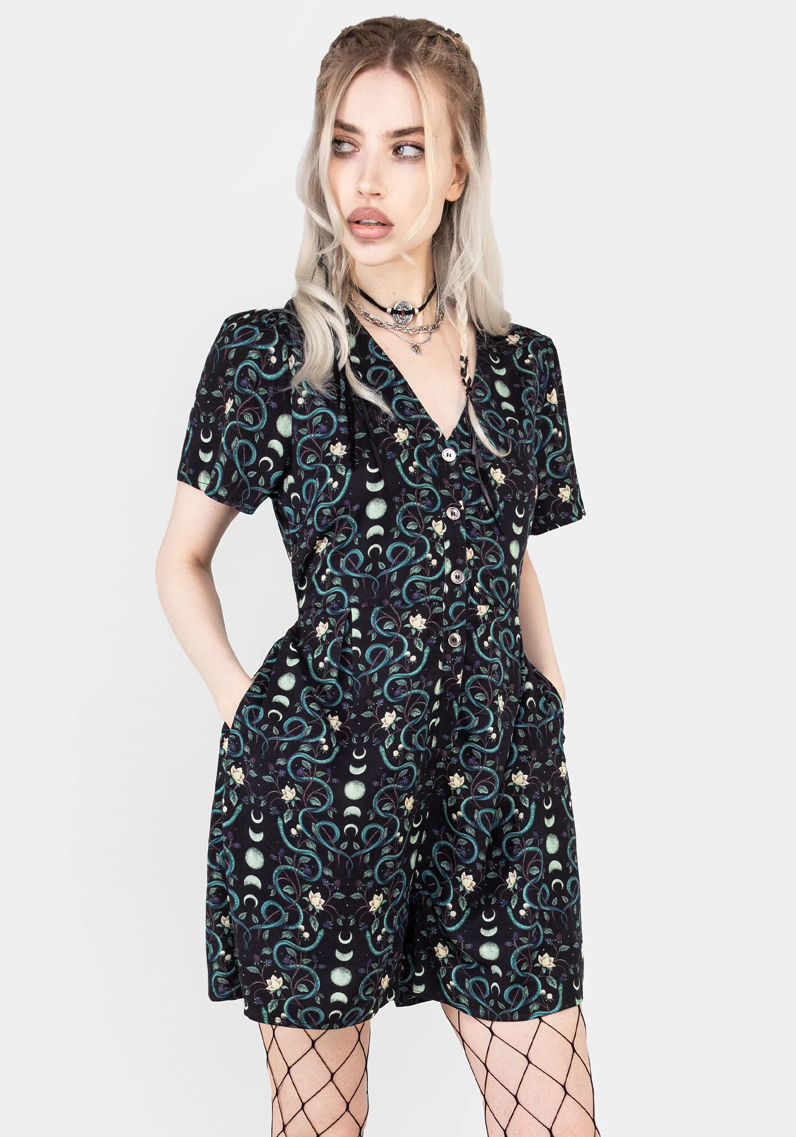 Pythia Button Up Playsuit - Image 7