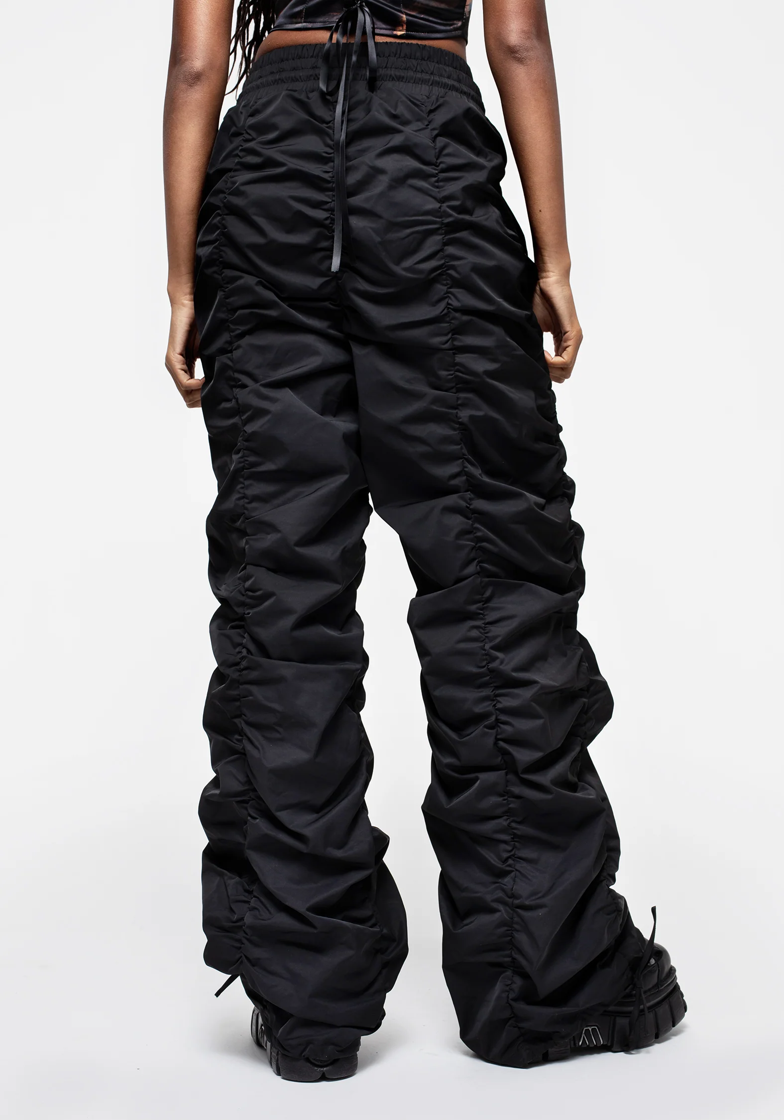 Shockwork Ruched Wide Leg Trousers - Image 3