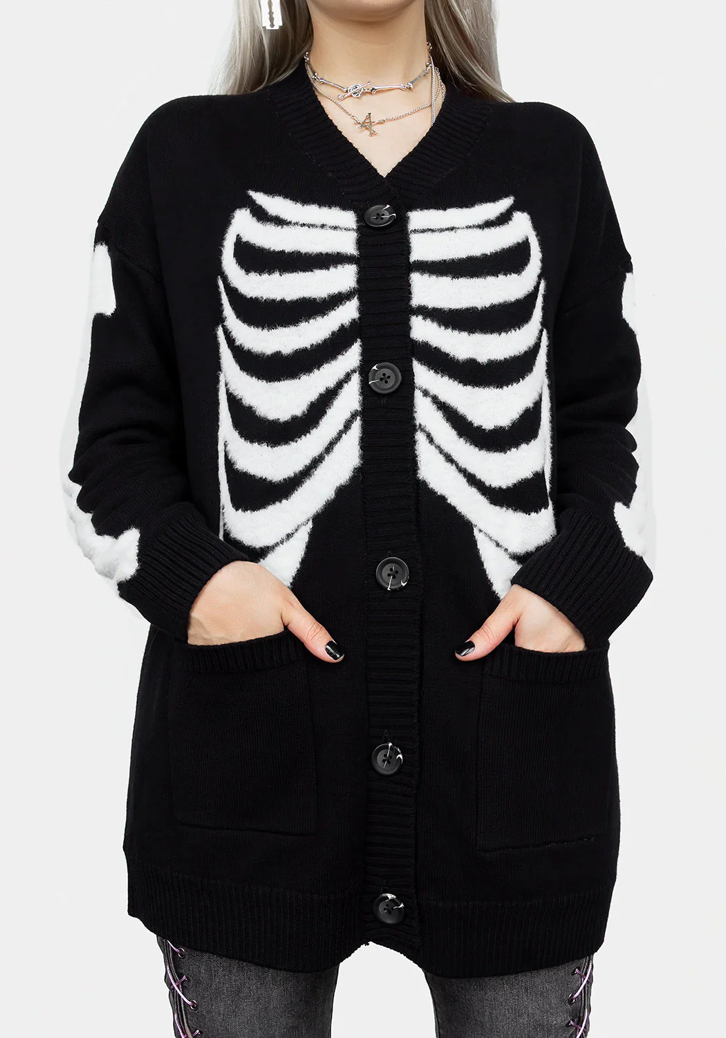 Skeletus Oversized Cardigan - Image 3