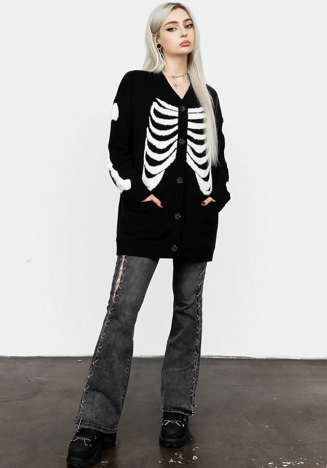 Skeletus Oversized Cardigan - Image 6