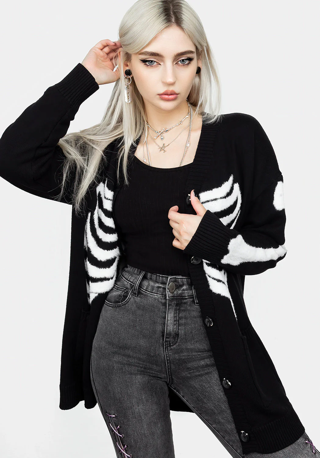 Skeletus Oversized Cardigan - Image 8